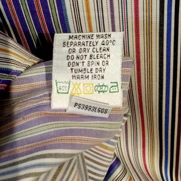 BUGATCHI Collared ShirtMen's sz LargeCottonPurple stripeShaped FitEXC